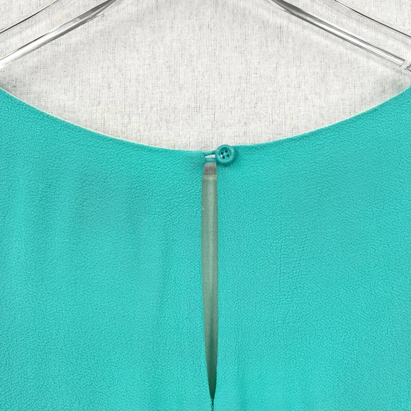 KATE SPADE Dress Womens 2 Turquoise Cordette Crepe Shift Giverny Blue Mini Short - Picture 8 of 16